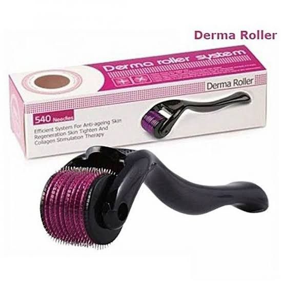 Derma Roller 540 Titanium Needle (0.5mm) Facial & Hair Therapy Microneedle Hair Regrowth Beard Growth Anti Hair Loss Treatment Thinning