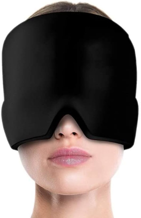 Headache Relief Hat For Migraine Relief, Tension, One Size Fits All Headache Cap With Reusable Ice Gel Pack For Puffy Eyes, Stress Relief