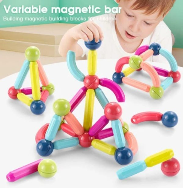 Magnetic Rods Toy 26 Pieces Magnetic Stick Building Blocks Magnetic Blocks For Kids Diy Magnetics Sticks Blocks Montessori Toys – Magnetic Block Set 26 Pcs – Block Set For Kids